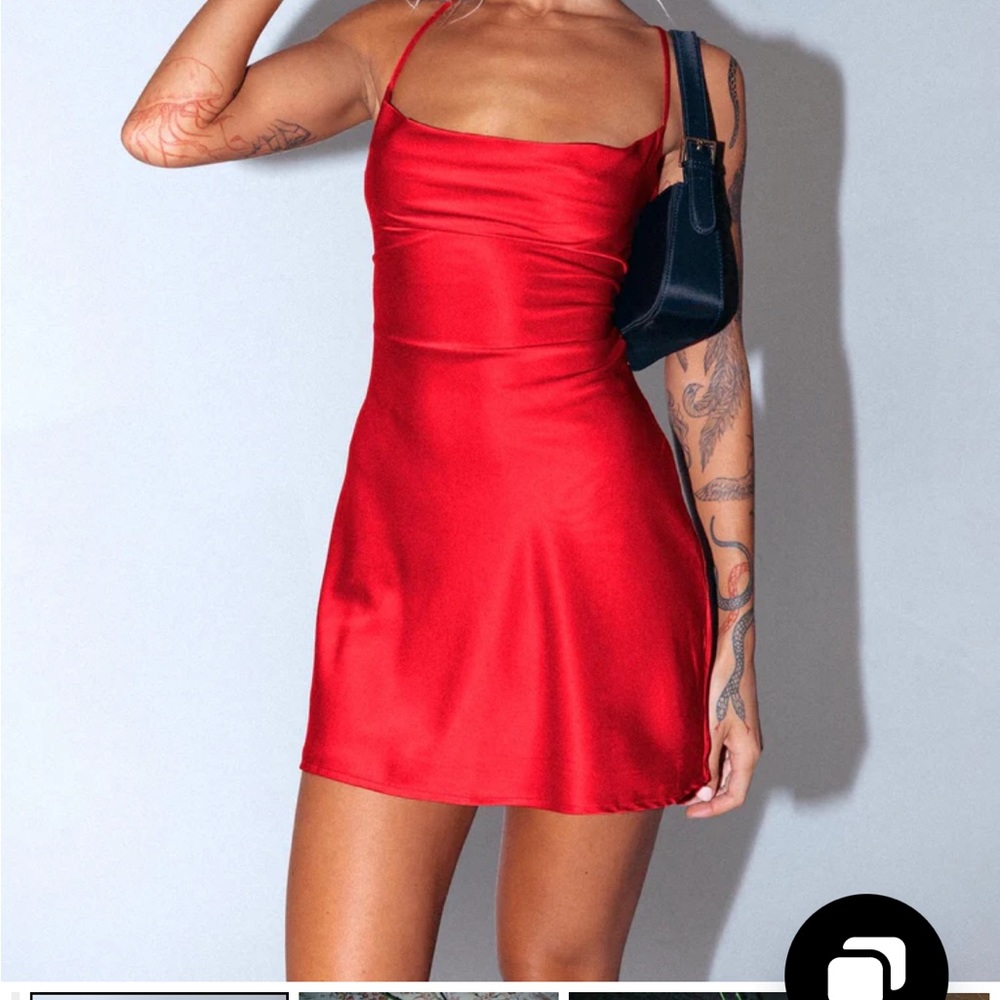 princess polly red celena mini dress